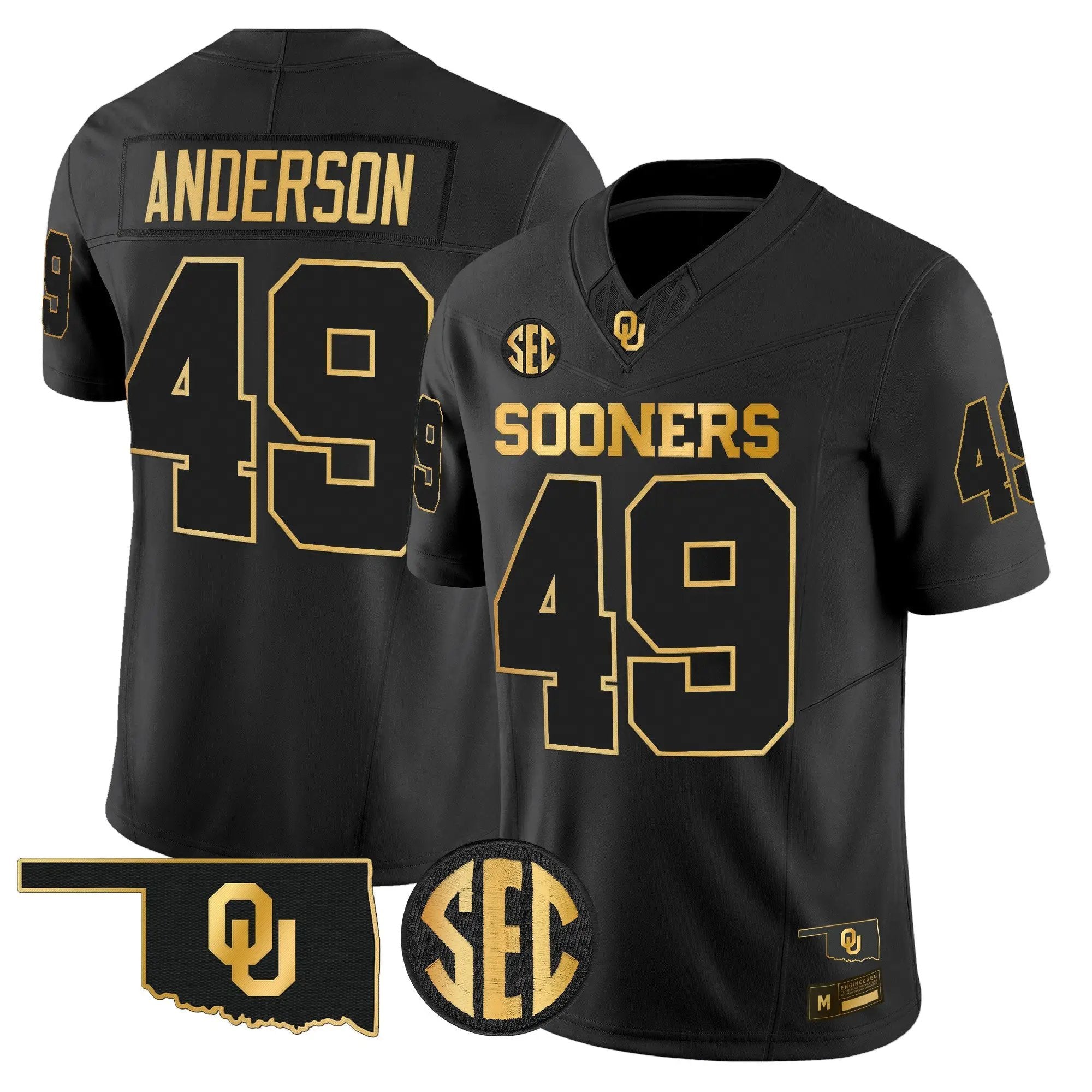 Oklahoma Sooners 2026 Gold Vapor Limited Jersey - Stitched 6 OU 2026 Gold Vapor Limited Jersey - Stitched by Digigearus