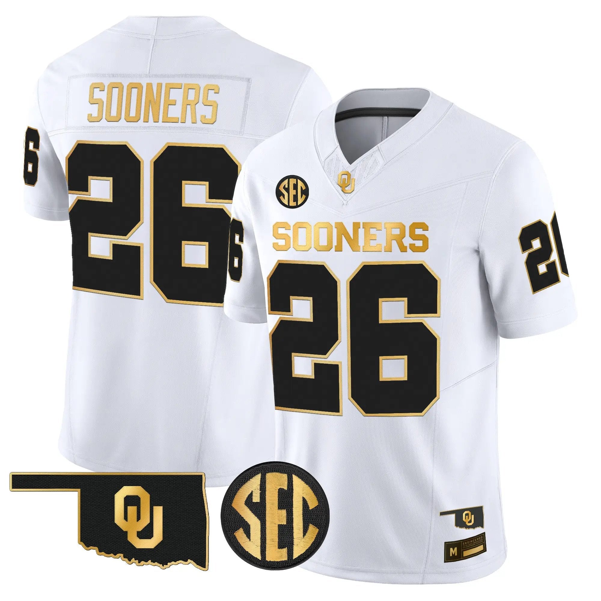 Oklahoma Sooners 2026 Gold Vapor Limited Jersey - Stitched 19 OU 2026 Gold Vapor Limited Jersey - Stitched by Digigearus