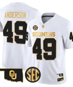 Oklahoma Sooners 2026 Gold Vapor Limited Jersey - Stitched 55 OU 2026 Gold Vapor Limited Jersey - Stitched by Digigearus