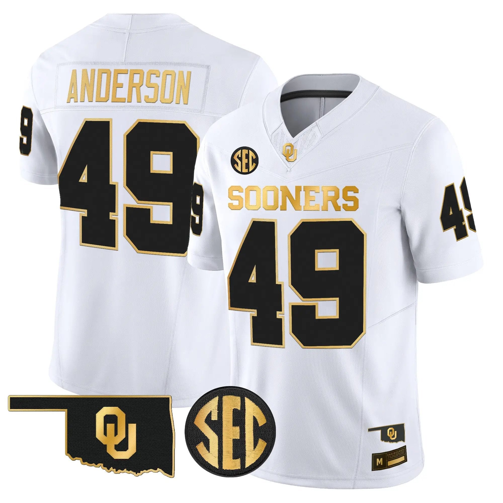 Oklahoma Sooners 2026 Gold Vapor Limited Jersey - Stitched 16 OU 2026 Gold Vapor Limited Jersey - Stitched by Digigearus
