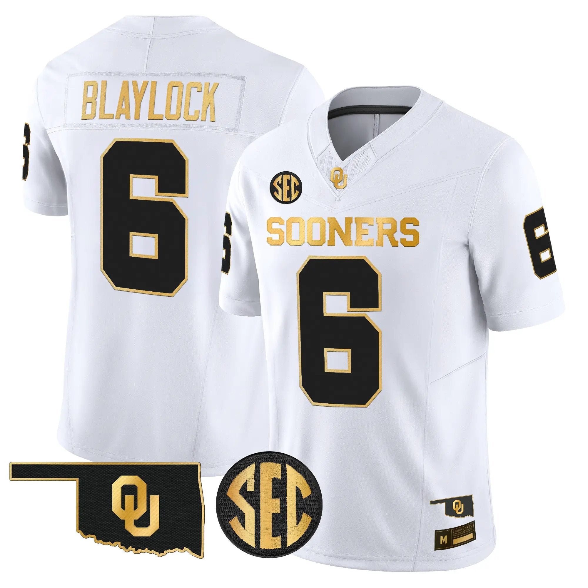 Oklahoma Sooners 2026 Gold Vapor Limited Jersey - Stitched 13 OU 2026 Gold Vapor Limited Jersey - Stitched by Digigearus