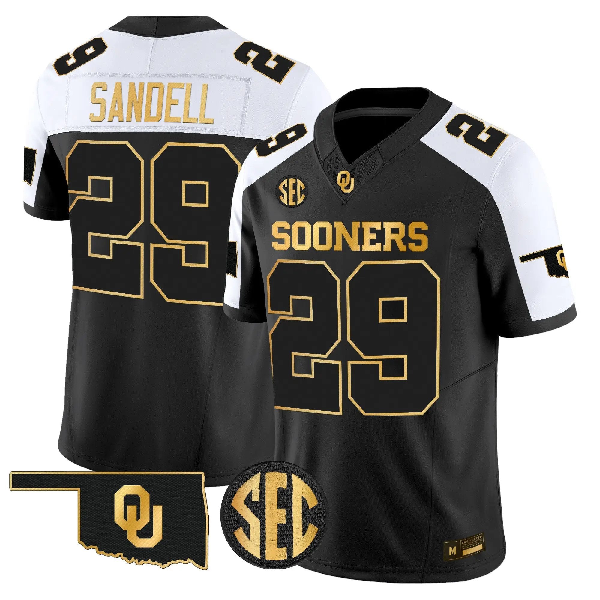 Oklahoma Sooners 2026 Gold Vapor Limited Jersey - Stitched 38 OU 2026 Gold Vapor Limited Jersey - Stitched by Digigearus
