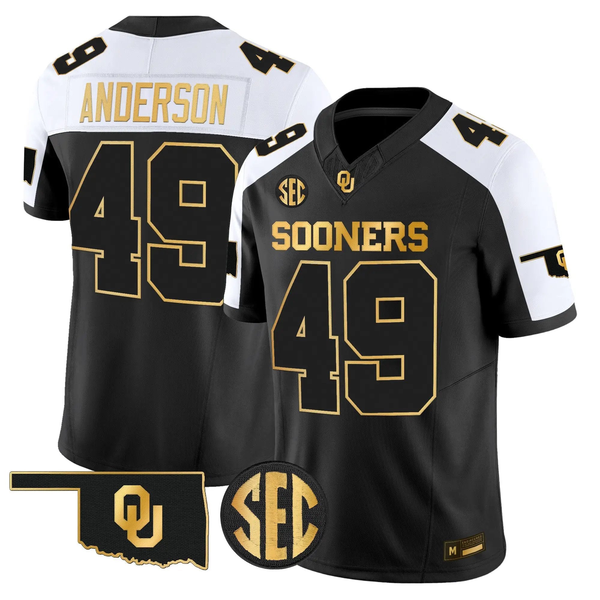 Oklahoma Sooners 2026 Gold Vapor Limited Jersey - Stitched 36 OU 2026 Gold Vapor Limited Jersey - Stitched by Digigearus