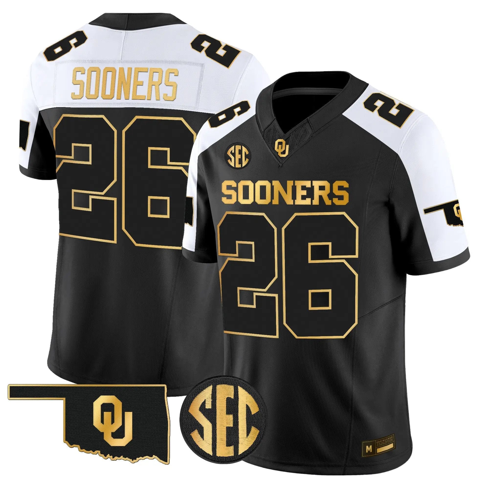Oklahoma Sooners 2026 Gold Vapor Limited Jersey - Stitched 39 OU 2026 Gold Vapor Limited Jersey - Stitched by Digigearus