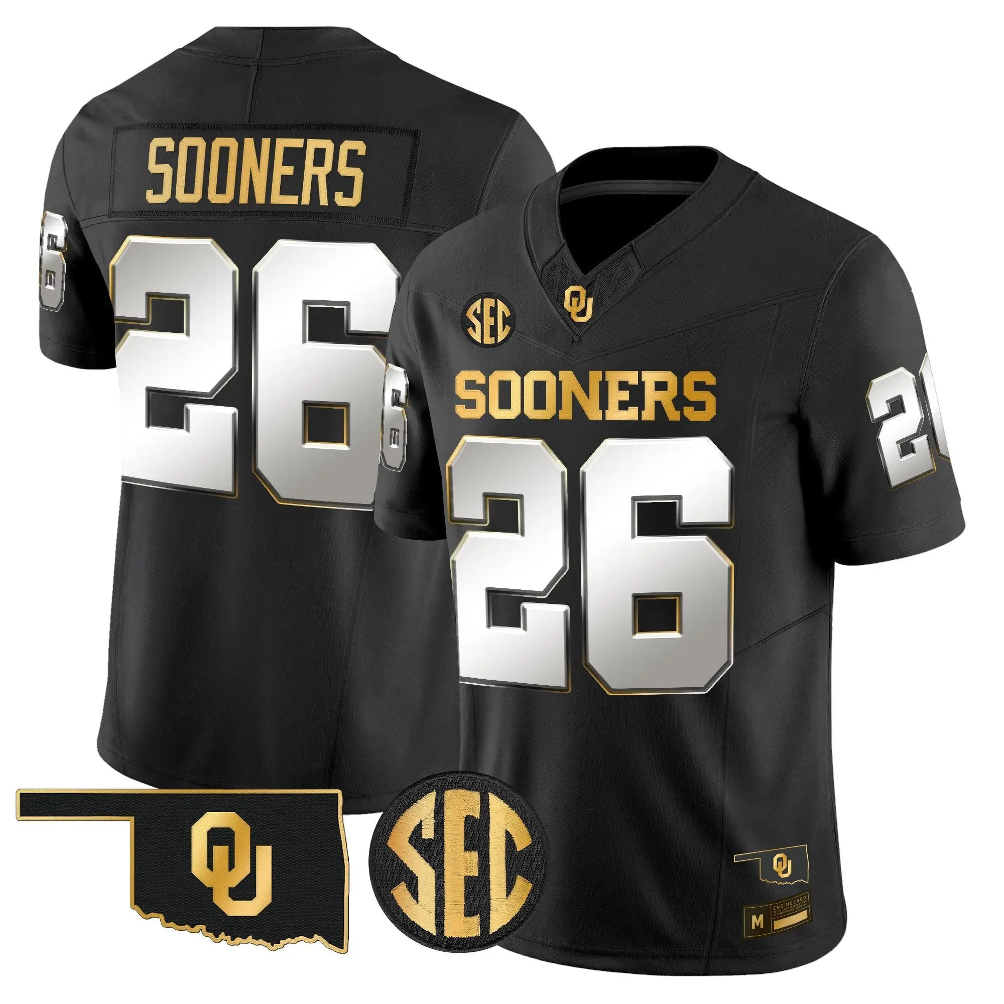 Oklahoma Sooners 2026 Gold Vapor Limited Jersey - Stitched 29 OU 2026 Gold Vapor Limited Jersey - Stitched by Digigearus