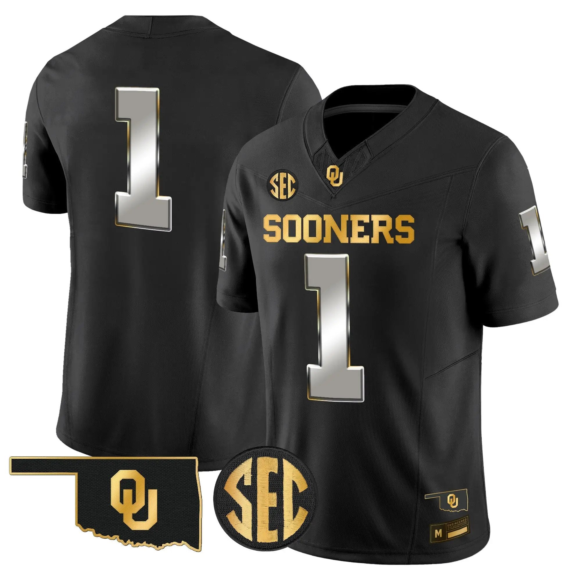 Oklahoma Sooners 2026 Gold Vapor Limited Jersey - Stitched 30 OU 2026 Gold Vapor Limited Jersey - Stitched by Digigearus