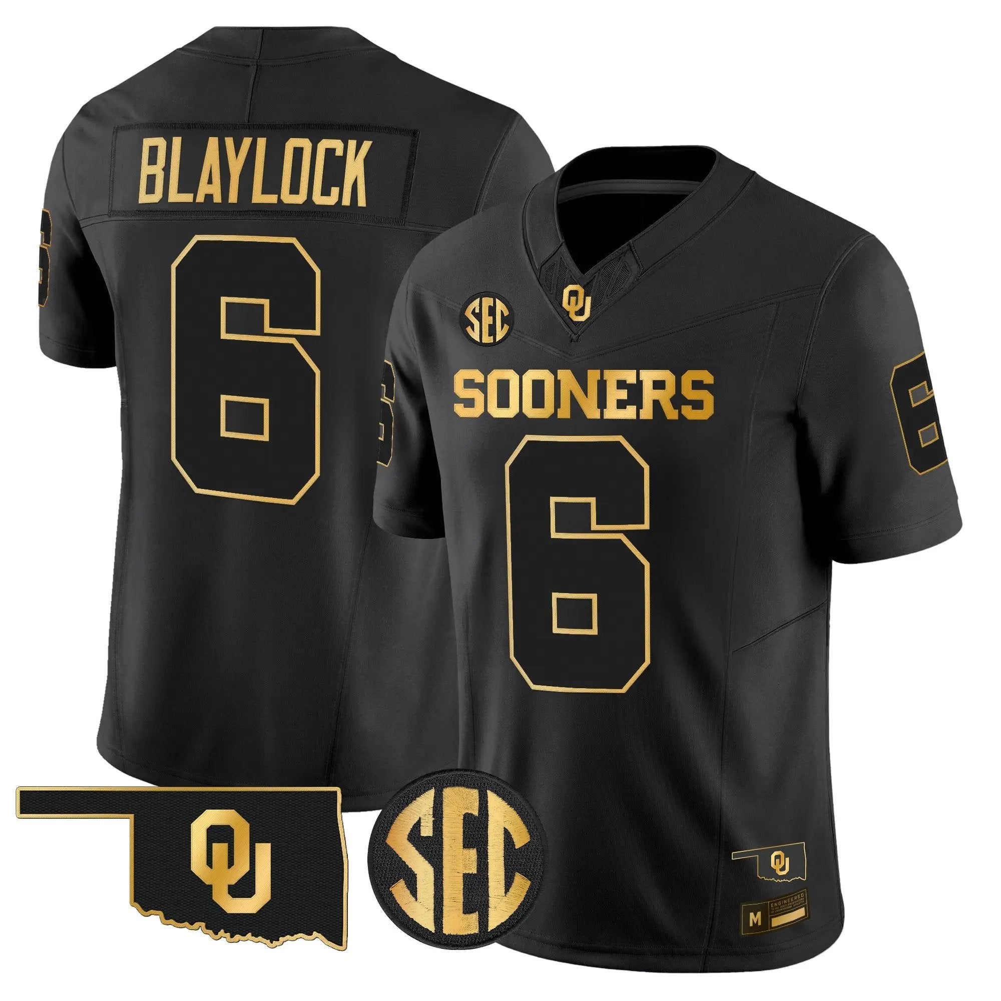 Oklahoma Sooners 2026 Gold Vapor Limited Jersey - Stitched 3 OU 2026 Gold Vapor Limited Jersey - Stitched by Digigearus