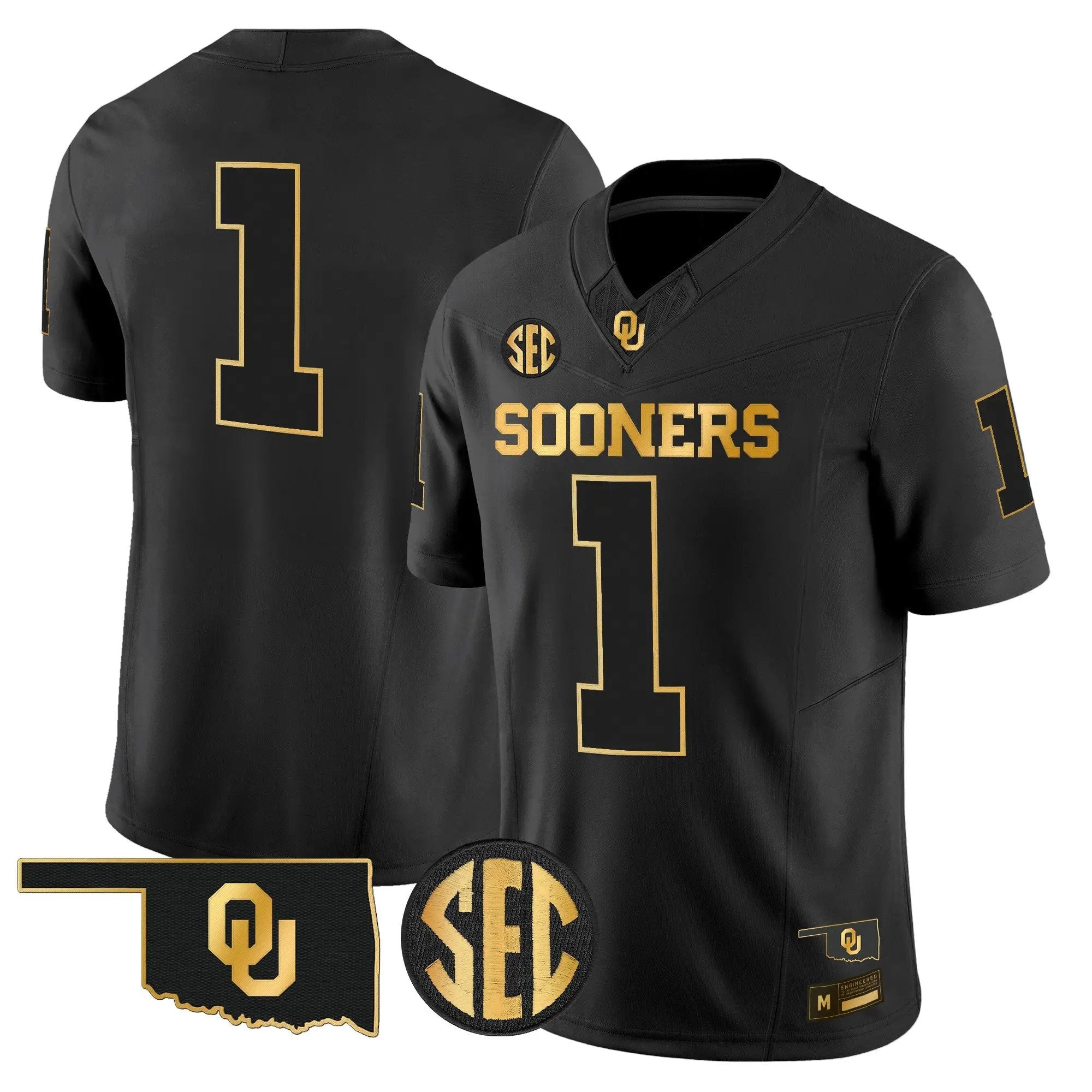 Oklahoma Sooners 2026 Gold Vapor Limited Jersey - Stitched 10 OU 2026 Gold Vapor Limited Jersey - Stitched by Digigearus