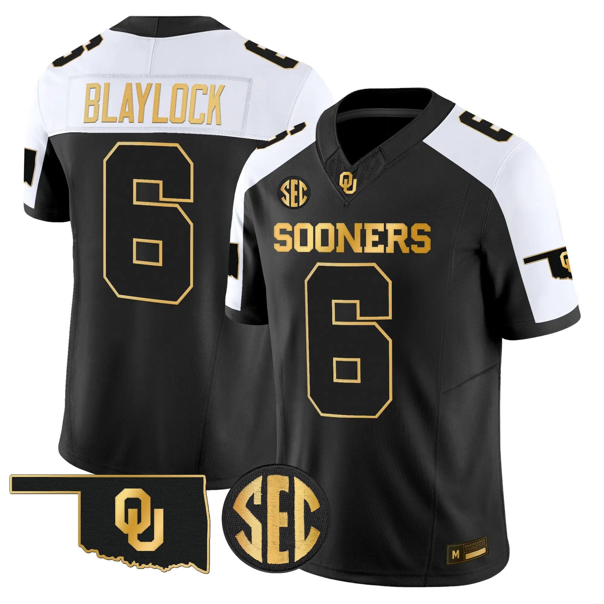Oklahoma Sooners 2026 Gold Vapor Limited Jersey - Stitched 33 OU 2026 Gold Vapor Limited Jersey - Stitched by Digigearus
