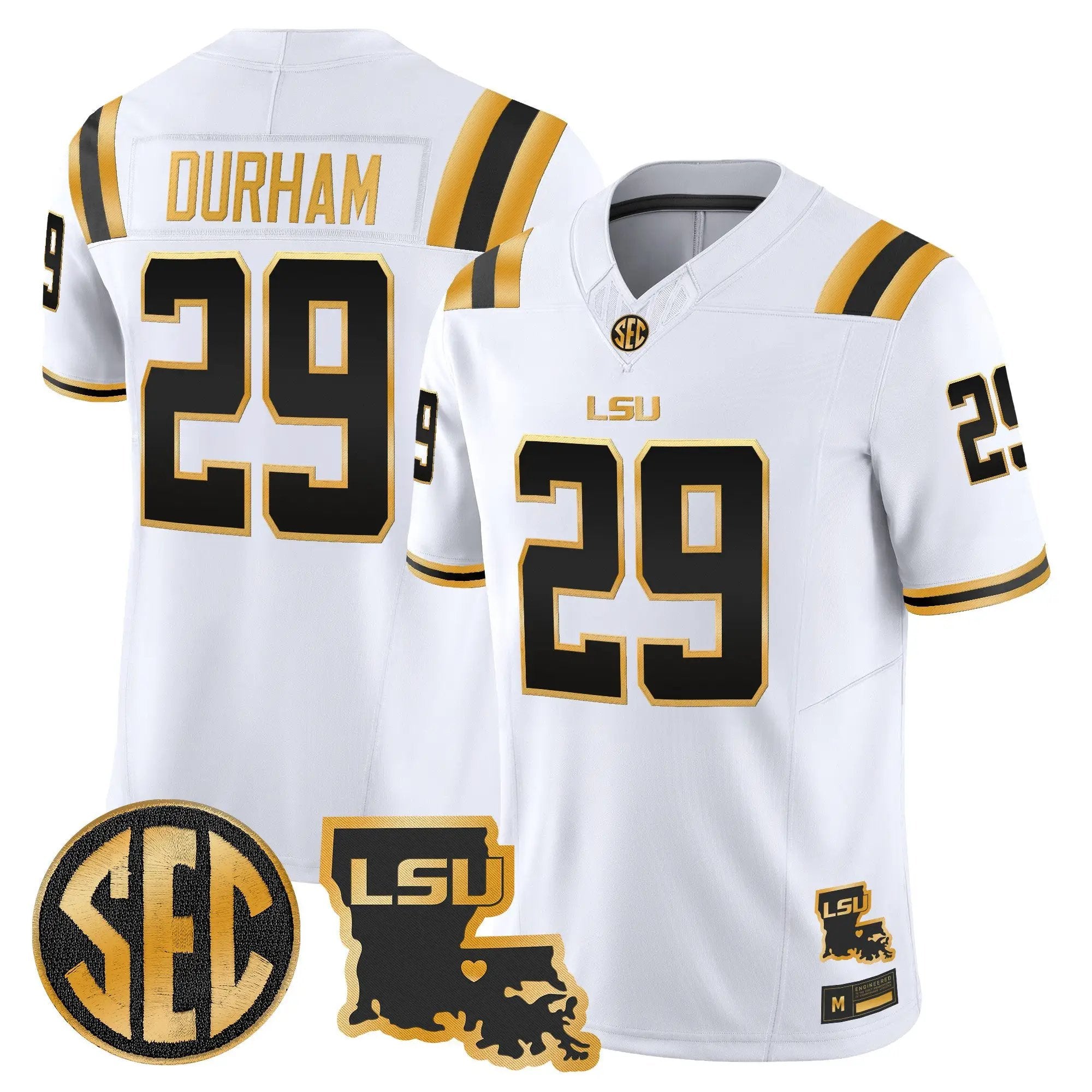 LSU Tigers 2026 Louisiana Patch Gold Vapor Limited Jersey - Stitched 13 LSU 2026 Louisiana Patch Gold Vapor Limited Jersey - Stitched by Digigearus
