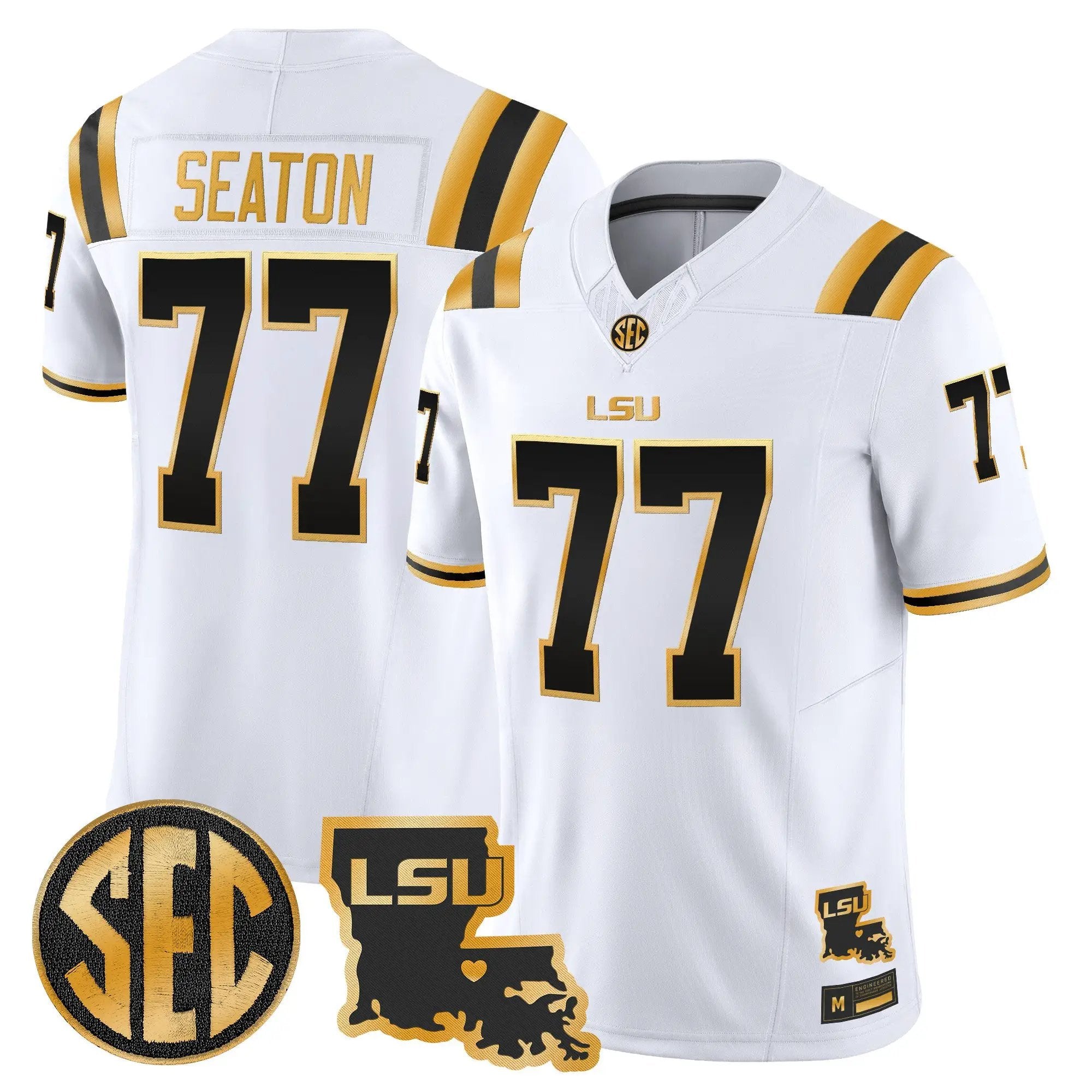 LSU Tigers 2026 Louisiana Patch Gold Vapor Limited Jersey - Stitched 15 LSU 2026 Louisiana Patch Gold Vapor Limited Jersey - Stitched by Digigearus