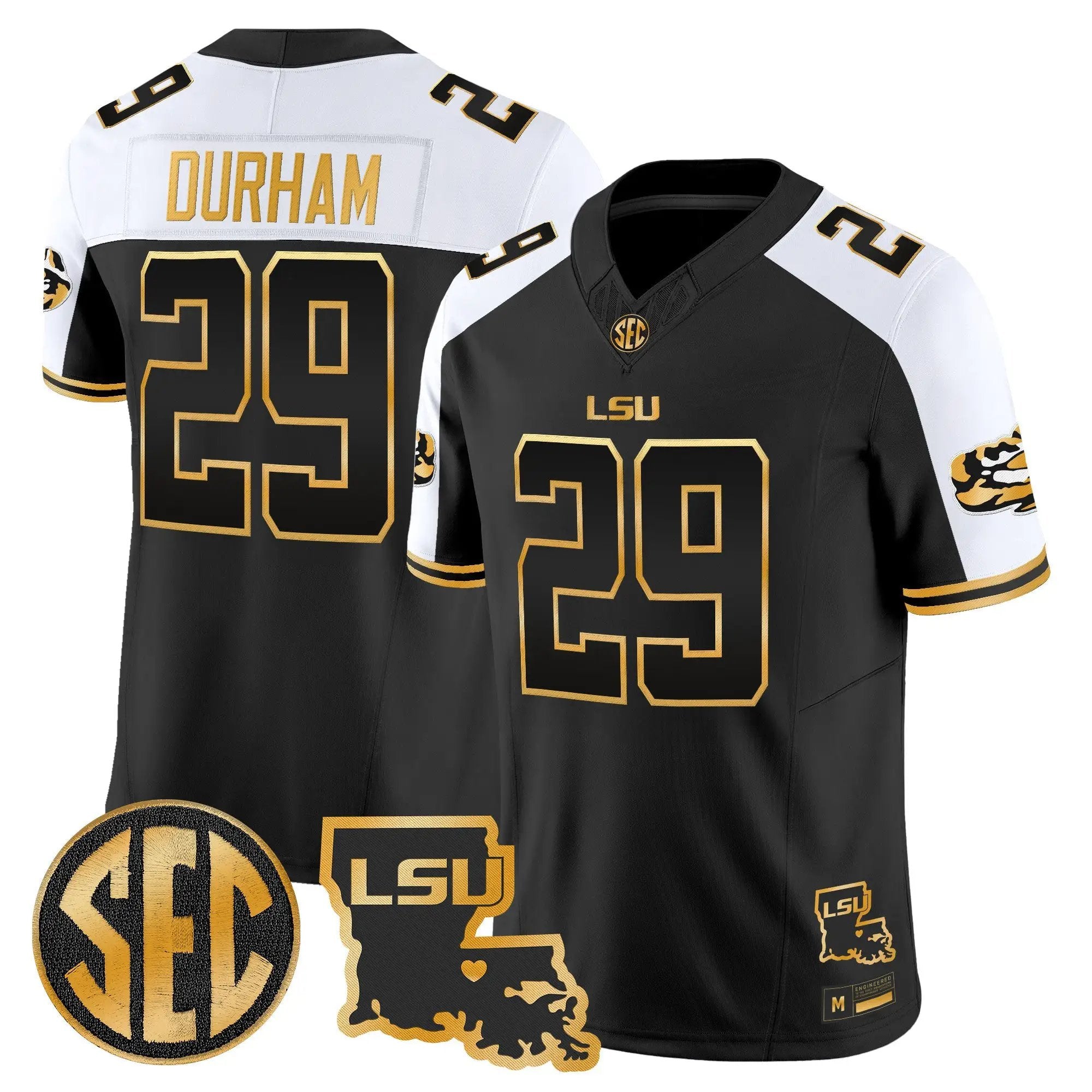 LSU Tigers 2026 Louisiana Patch Gold Vapor Limited Jersey - Stitched 33 LSU 2026 Louisiana Patch Gold Vapor Limited Jersey - Stitched by Digigearus