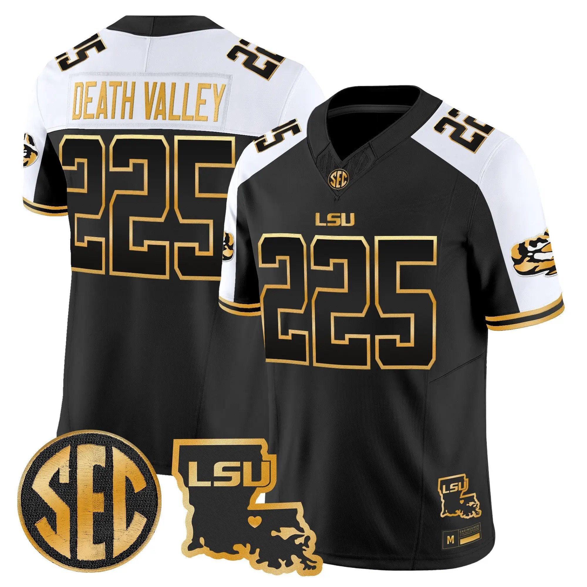 LSU Tigers 2026 Louisiana Patch Gold Vapor Limited Jersey - Stitched 32 LSU 2026 Louisiana Patch Gold Vapor Limited Jersey - Stitched by Digigearus