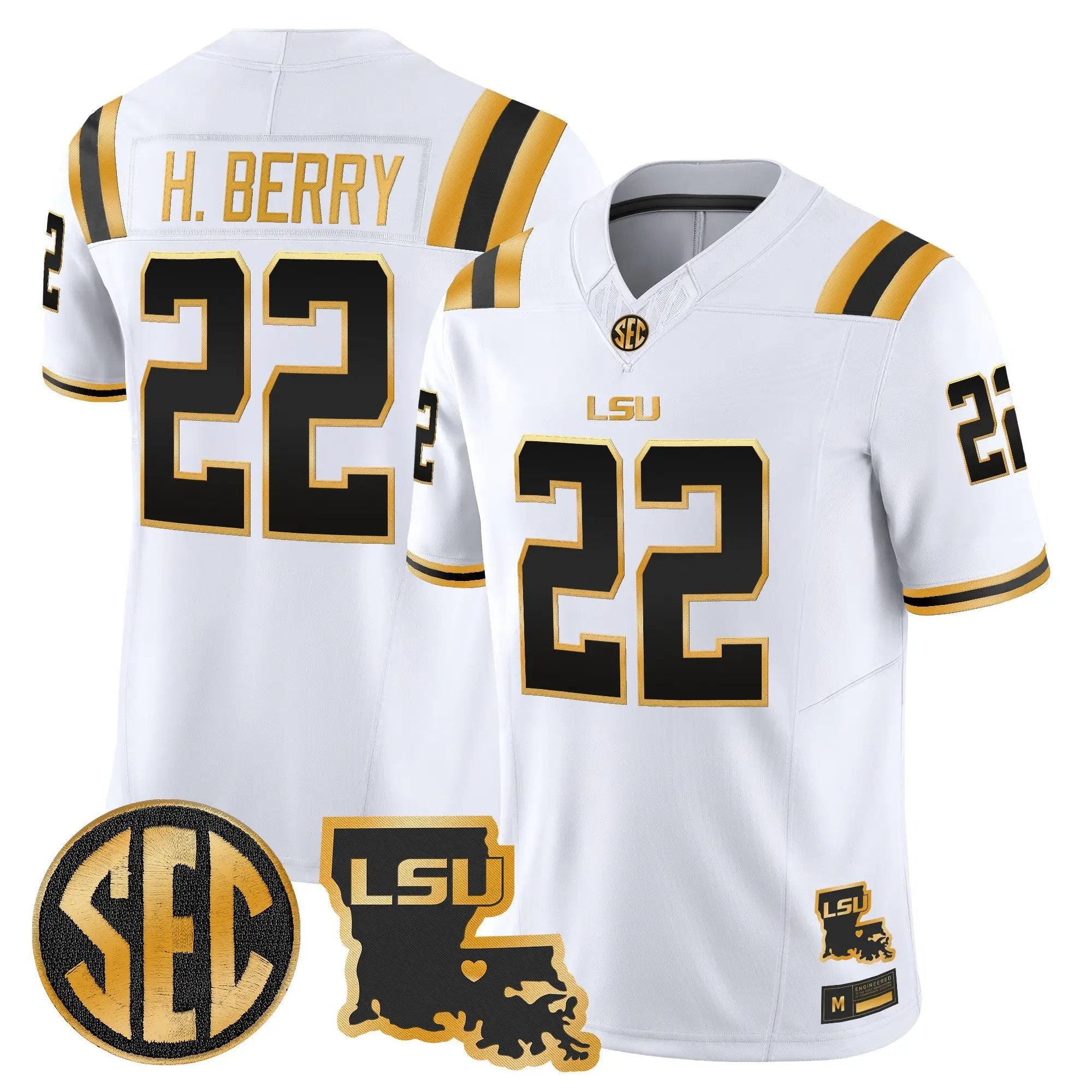 LSU Tigers 2026 Louisiana Patch Gold Vapor Limited Jersey - Stitched 16 LSU 2026 Louisiana Patch Gold Vapor Limited Jersey - Stitched by Digigearus