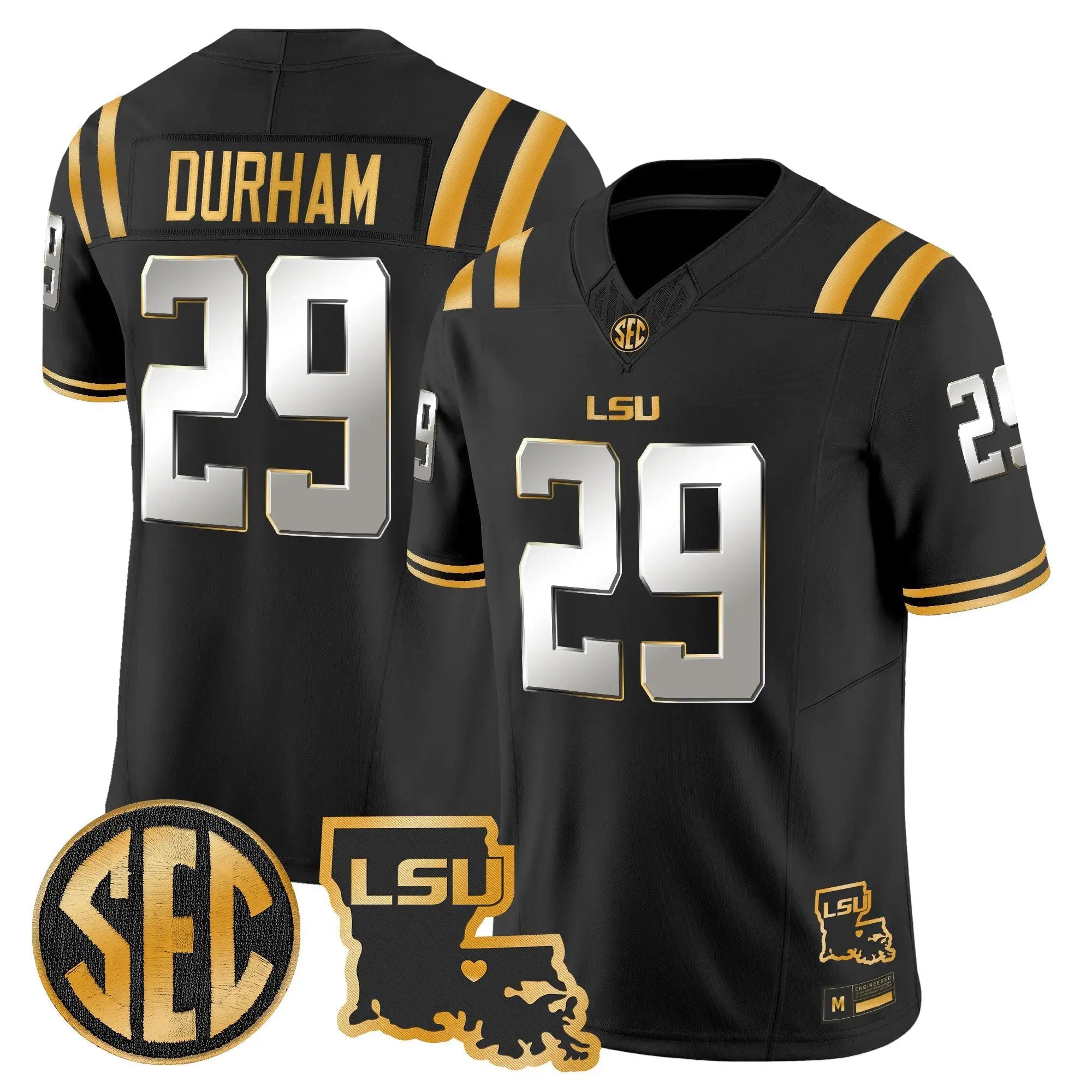 LSU Tigers 2026 Louisiana Patch Gold Vapor Limited Jersey - Stitched 23 LSU 2026 Louisiana Patch Gold Vapor Limited Jersey - Stitched by Digigearus