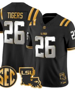 LSU Tigers 2026 Louisiana Patch Gold Vapor Limited Jersey - Stitched 68 LSU 2026 Louisiana Patch Gold Vapor Limited Jersey - Stitched by Digigearus