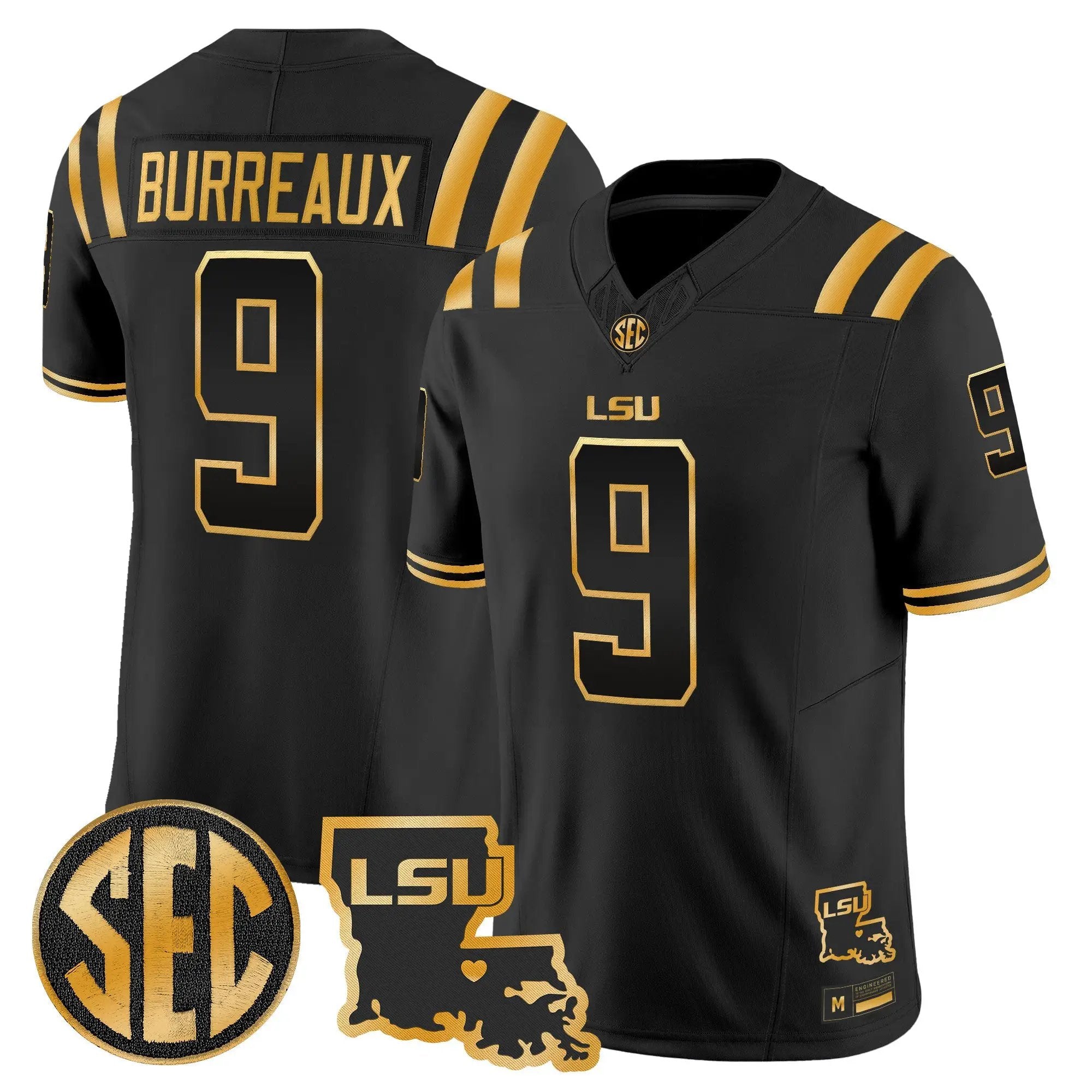 LSU Tigers 2026 Louisiana Patch Gold Vapor Limited Jersey - Stitched 7 LSU 2026 Louisiana Patch Gold Vapor Limited Jersey - Stitched by Digigearus
