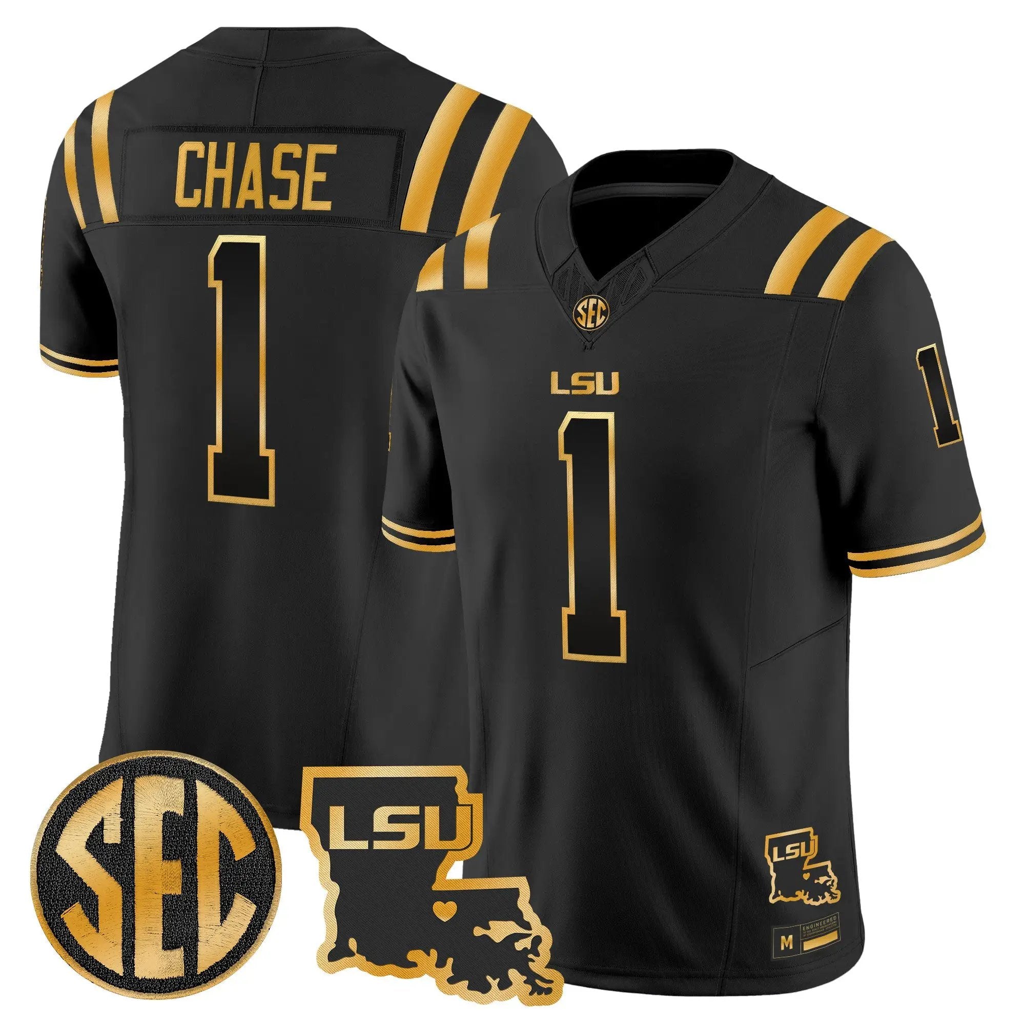 LSU Tigers 2026 Louisiana Patch Gold Vapor Limited Jersey - Stitched 8 LSU 2026 Louisiana Patch Gold Vapor Limited Jersey - Stitched by Digigearus