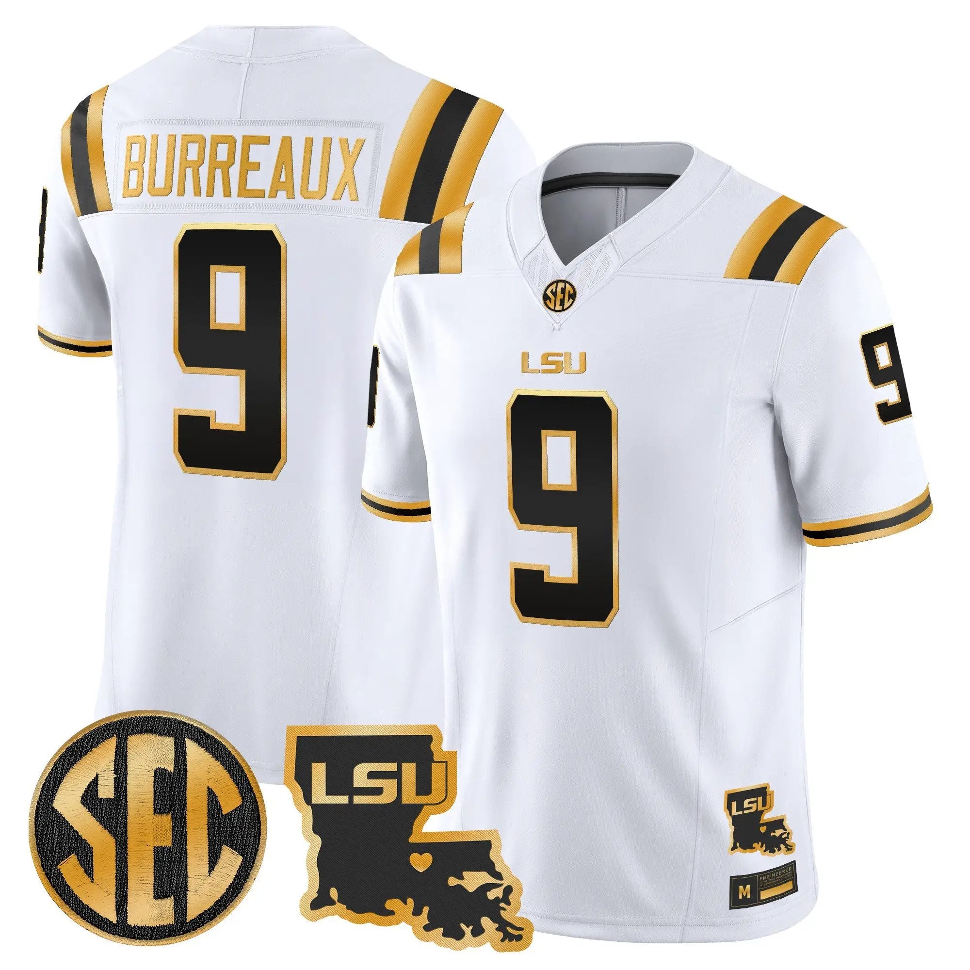 LSU Tigers 2026 Louisiana Patch Gold Vapor Limited Jersey - Stitched 17 LSU 2026 Louisiana Patch Gold Vapor Limited Jersey - Stitched by Digigearus