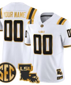 LSU 2026 Louisiana Patch Gold Vapor Limited Custom Jersey - Stitched by Digigearus
