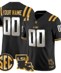 LSU 2026 Louisiana Patch Gold Vapor Limited Custom Jersey - Stitched by Digigearus