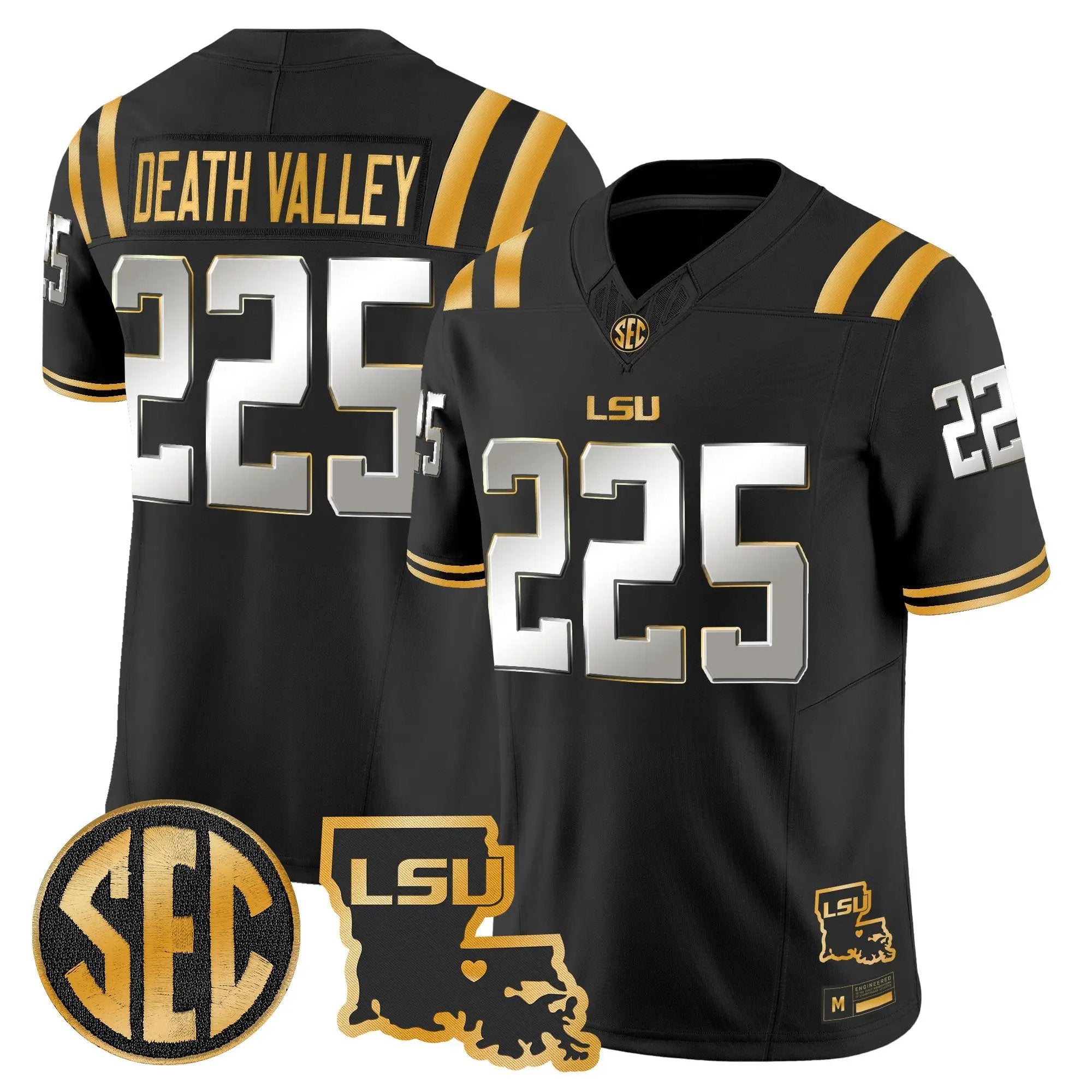 LSU Tigers 2026 Louisiana Patch Gold Vapor Limited Jersey - Stitched 22 LSU 2026 Louisiana Patch Gold Vapor Limited Jersey - Stitched by Digigearus