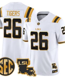 LSU Tigers 2026 Louisiana Patch Gold Vapor Limited Jersey - Stitched 58 LSU 2026 Louisiana Patch Gold Vapor Limited Jersey - Stitched by Digigearus
