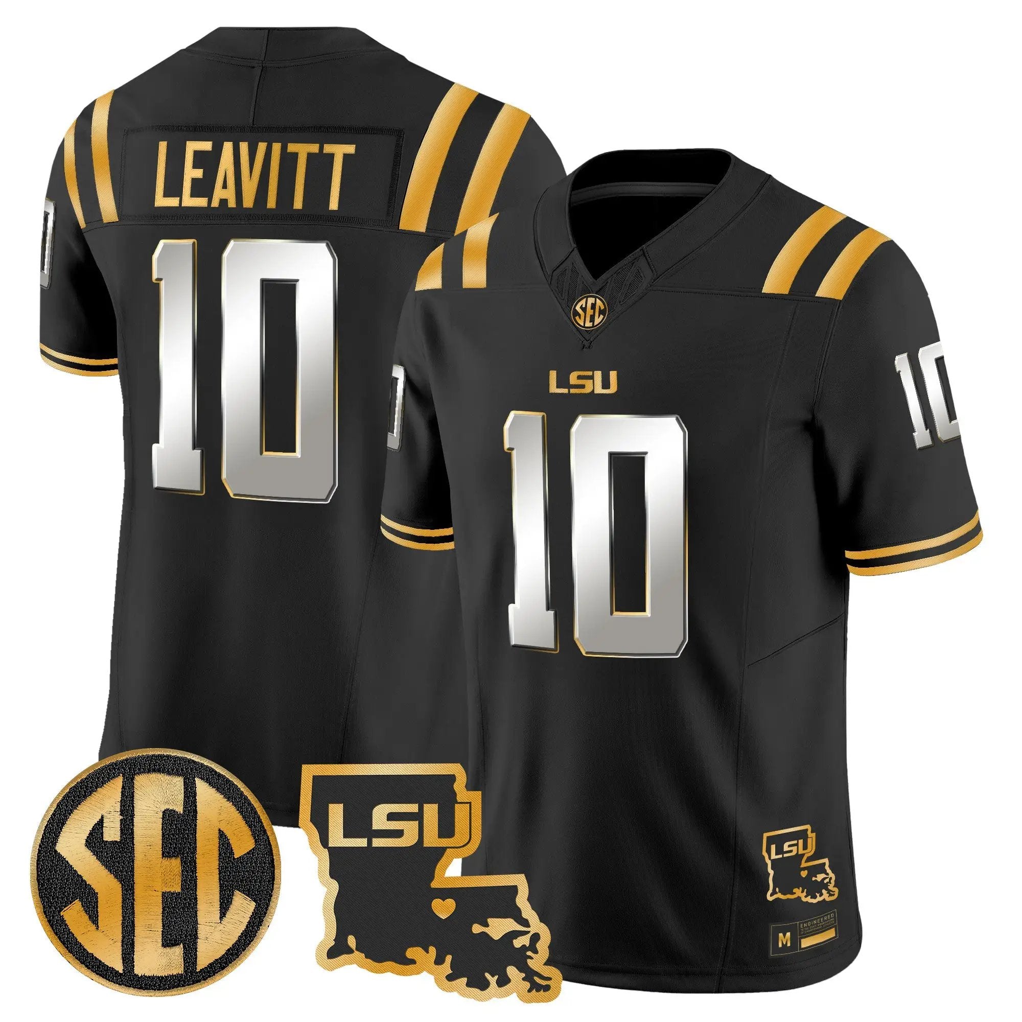 LSU Tigers 2026 Louisiana Patch Gold Vapor Limited Jersey - Stitched 21 LSU 2026 Louisiana Patch Gold Vapor Limited Jersey - Stitched by Digigearus
