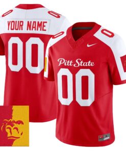 Pittsburg State Athletics 2026 Vapor Limited Custom Jersey - Stitched by Digigearus