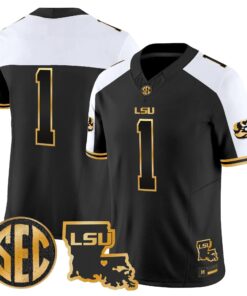 LSU Tigers 2026 Louisiana Patch Gold Vapor Limited Jersey - Stitched 79 LSU 2026 Louisiana Patch Gold Vapor Limited Jersey - Stitched by Digigearus