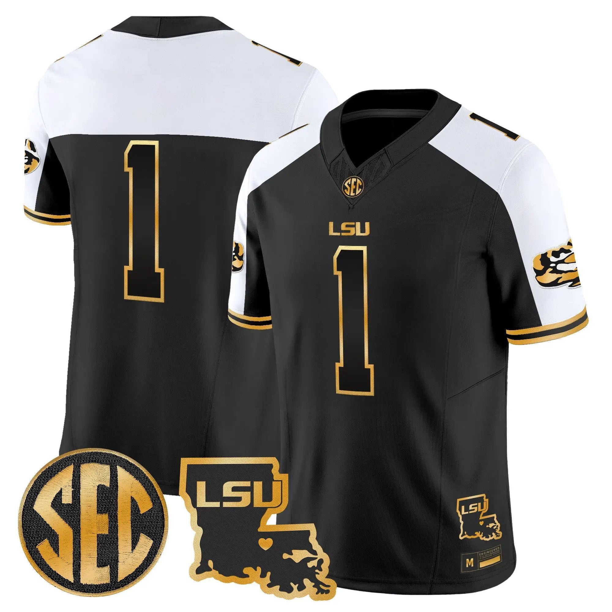 LSU Tigers 2026 Louisiana Patch Gold Vapor Limited Jersey - Stitched 40 LSU 2026 Louisiana Patch Gold Vapor Limited Jersey - Stitched by Digigearus