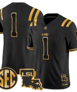 LSU Tigers 2026 Louisiana Patch Gold Vapor Limited Jersey - Stitched 49 LSU 2026 Louisiana Patch Gold Vapor Limited Jersey - Stitched by Digigearus