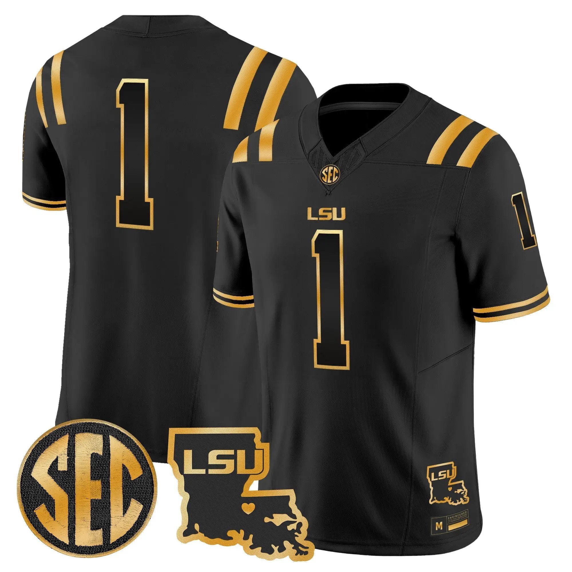 LSU Tigers 2026 Louisiana Patch Gold Vapor Limited Jersey - Stitched 10 LSU 2026 Louisiana Patch Gold Vapor Limited Jersey - Stitched by Digigearus