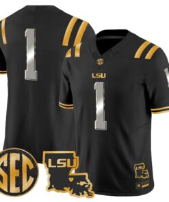 LSU Tigers 2026 Louisiana Patch Gold Vapor Limited Jersey - Stitched 69 LSU 2026 Louisiana Patch Gold Vapor Limited Jersey - Stitched by Digigearus
