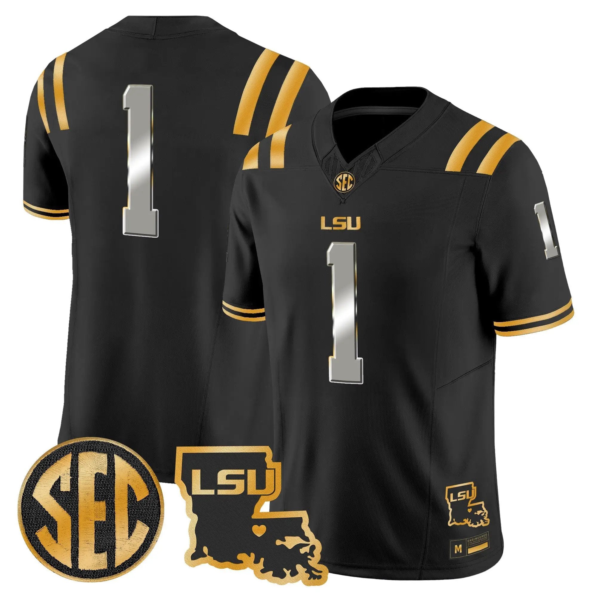 LSU Tigers 2026 Louisiana Patch Gold Vapor Limited Jersey - Stitched 30 LSU 2026 Louisiana Patch Gold Vapor Limited Jersey - Stitched by Digigearus