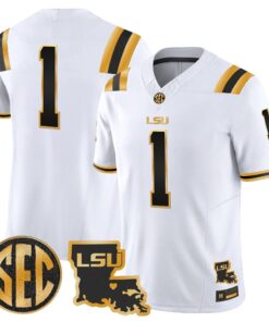 LSU Tigers 2026 Louisiana Patch Gold Vapor Limited Jersey - Stitched 59 LSU 2026 Louisiana Patch Gold Vapor Limited Jersey - Stitched by Digigearus