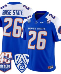 Boise State Broncos 2026 Vapor Limited Jersey - 40th Anniversary Patch - Stitched 42 BSU 2026 Vapor Limited Jersey - 40th Anniversary Patch - Stitched by Digigearus