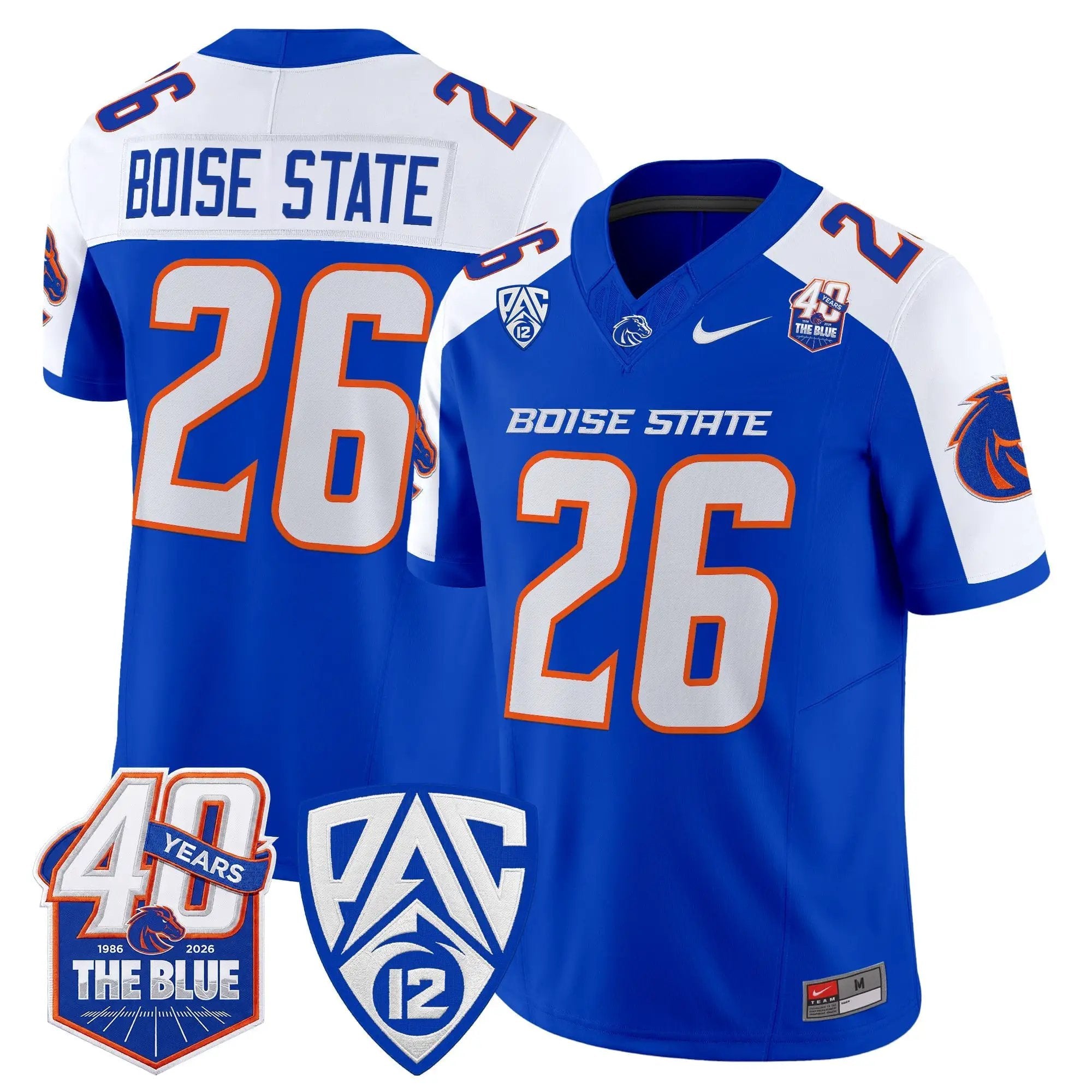 Boise State Broncos 2026 Vapor Limited Jersey - 40th Anniversary Patch - Stitched 5 BSU 2026 Vapor Limited Jersey - 40th Anniversary Patch - Stitched by Digigearus
