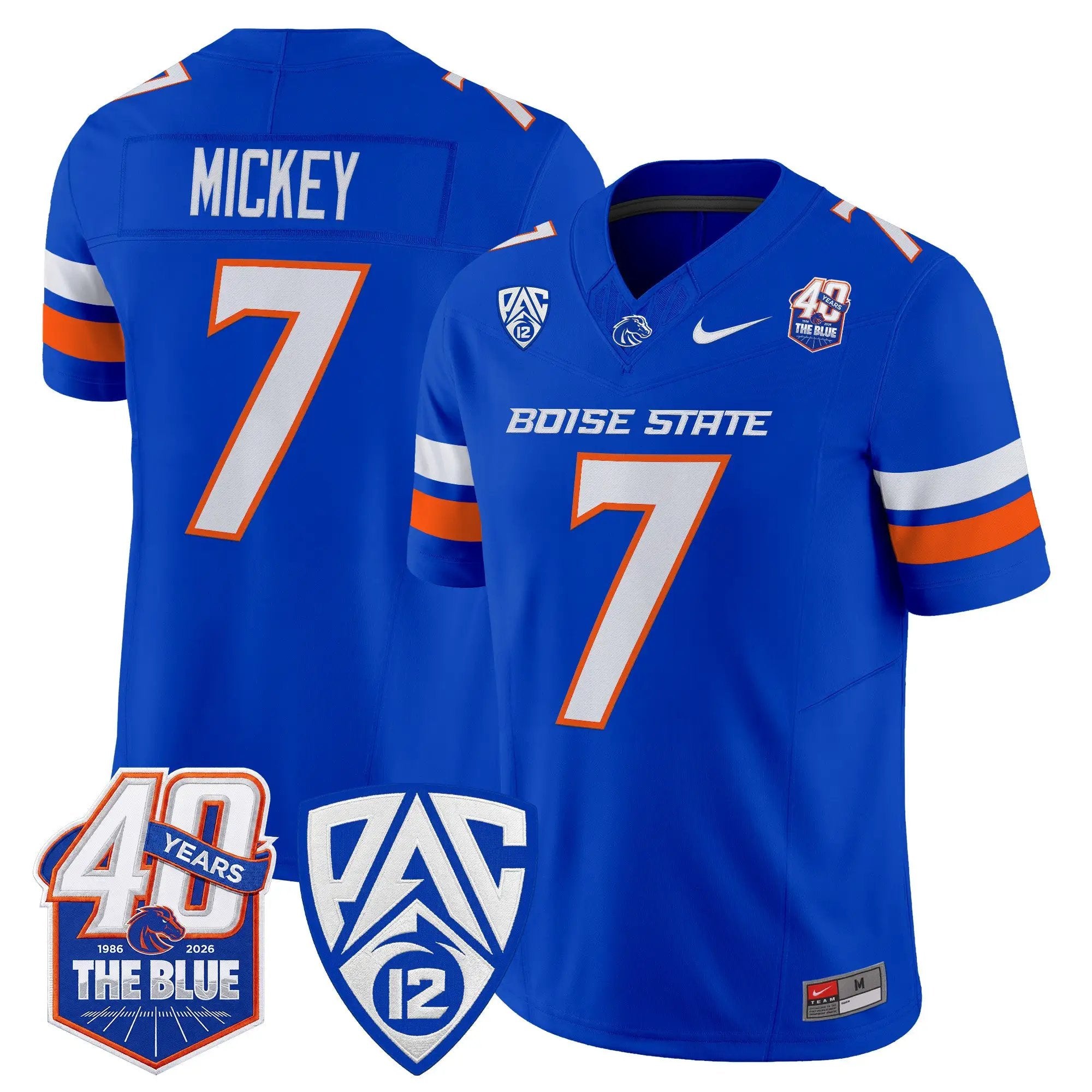 Boise State Broncos 2026 Vapor Limited Jersey - 40th Anniversary Patch - Stitched 16 BSU 2026 Vapor Limited Jersey - 40th Anniversary Patch - Stitched by Digigearus