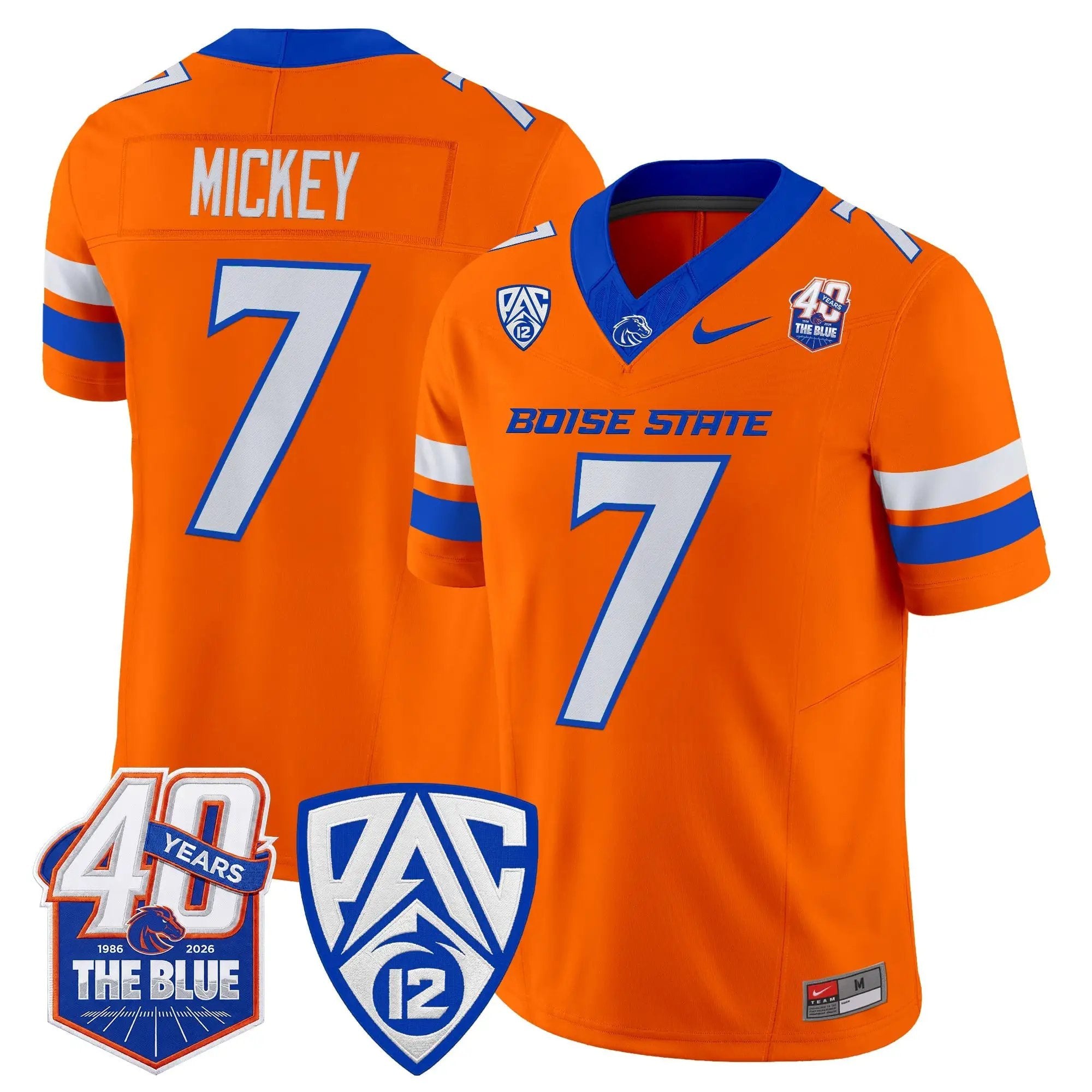 Boise State Broncos 2026 Vapor Limited Jersey - 40th Anniversary Patch - Stitched 22 BSU 2026 Vapor Limited Jersey - 40th Anniversary Patch - Stitched by Digigearus
