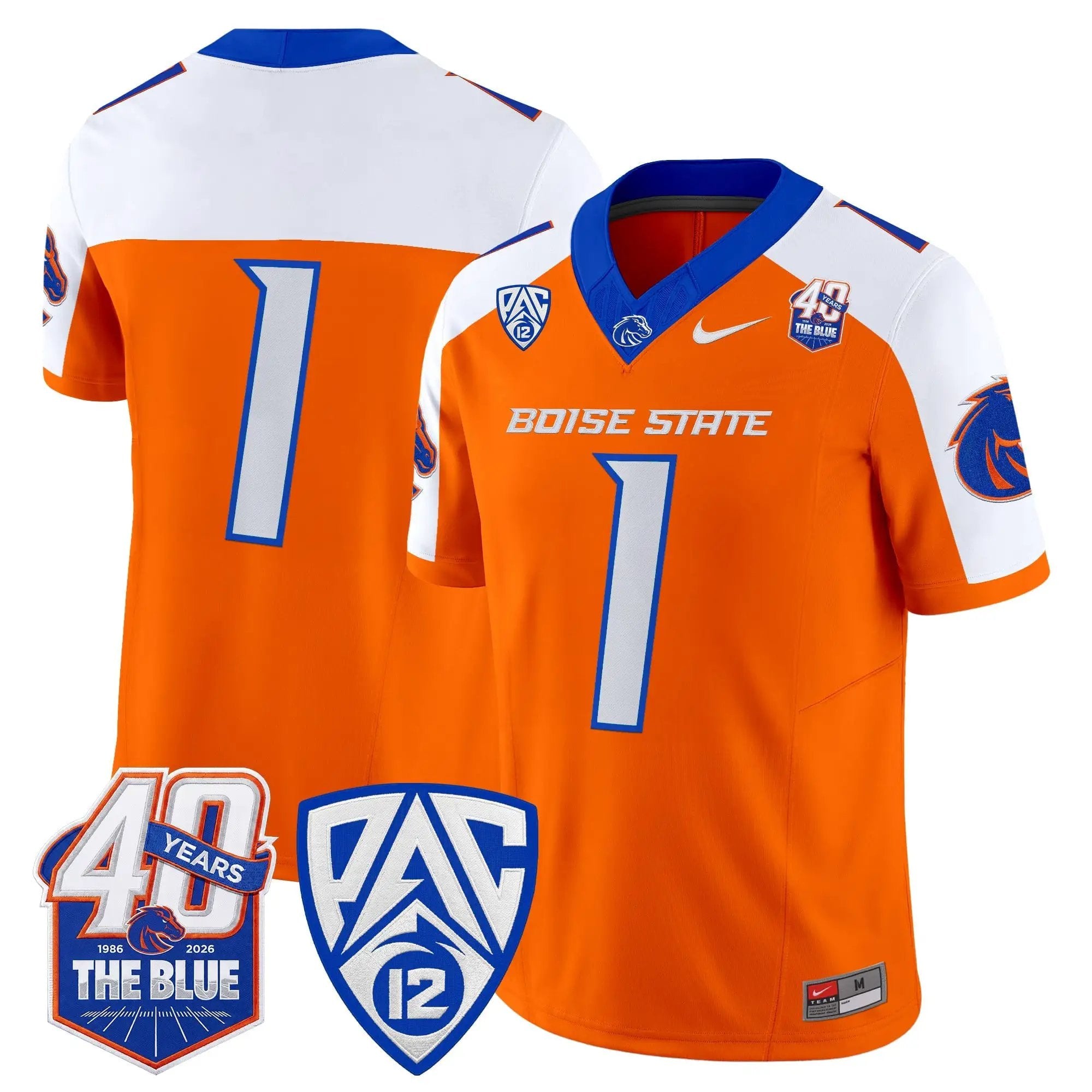 Boise State Broncos 2026 Vapor Limited Jersey - 40th Anniversary Patch - Stitched 12 BSU 2026 Vapor Limited Jersey - 40th Anniversary Patch - Stitched by Digigearus