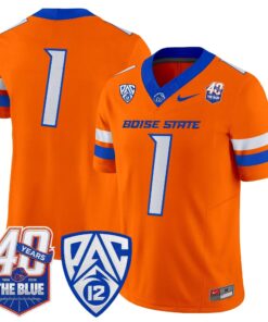 Boise State Broncos 2026 Vapor Limited Jersey - 40th Anniversary Patch - Stitched 61 BSU 2026 Vapor Limited Jersey - 40th Anniversary Patch - Stitched by Digigearus