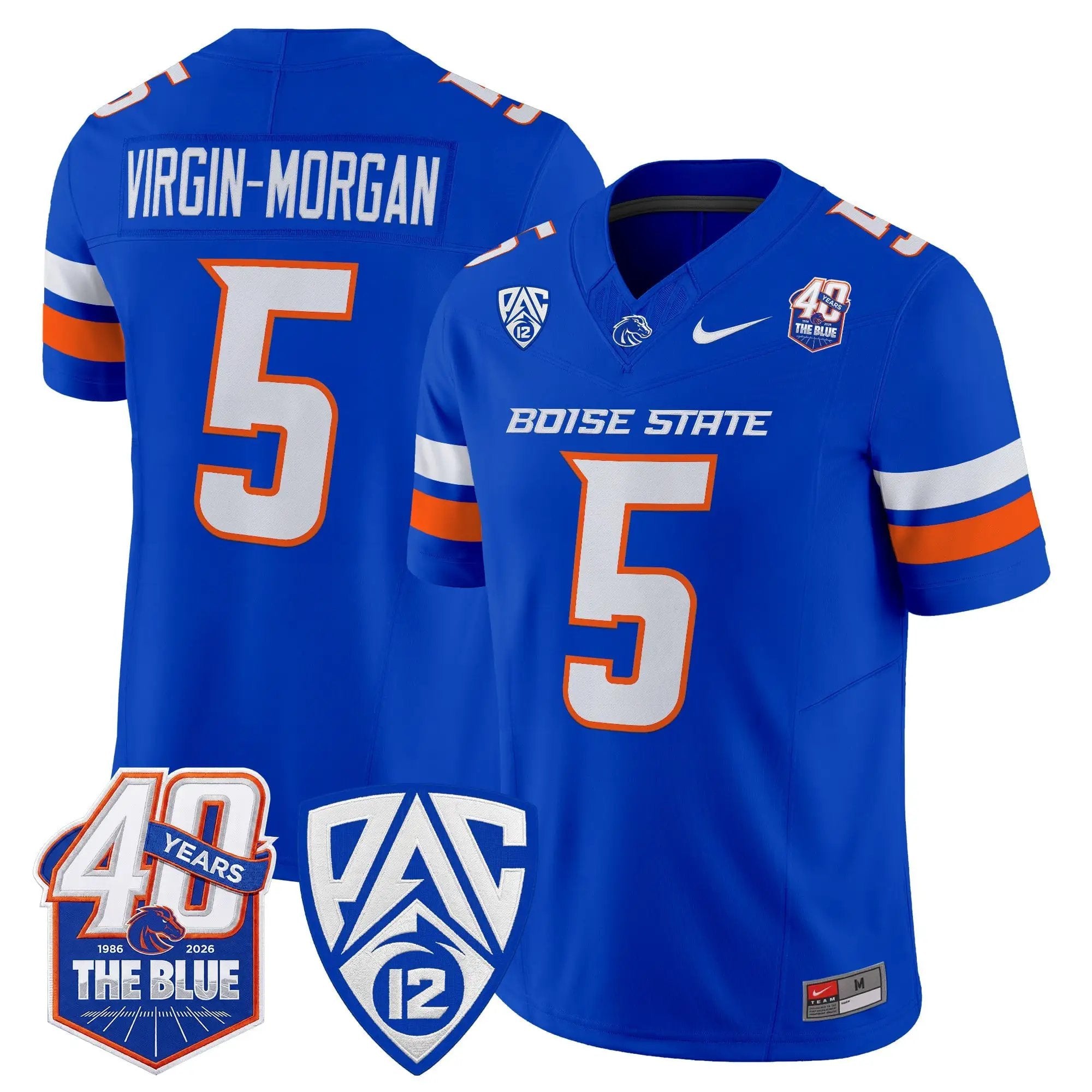 Boise State Broncos 2026 Vapor Limited Jersey - 40th Anniversary Patch - Stitched 15 BSU 2026 Vapor Limited Jersey - 40th Anniversary Patch - Stitched by Digigearus