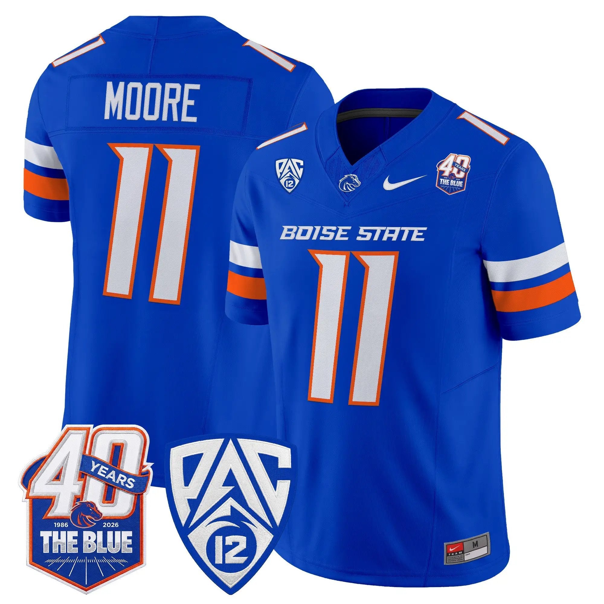 Boise State Broncos 2026 Vapor Limited Jersey - 40th Anniversary Patch - Stitched 17 BSU 2026 Vapor Limited Jersey - 40th Anniversary Patch - Stitched by Digigearus
