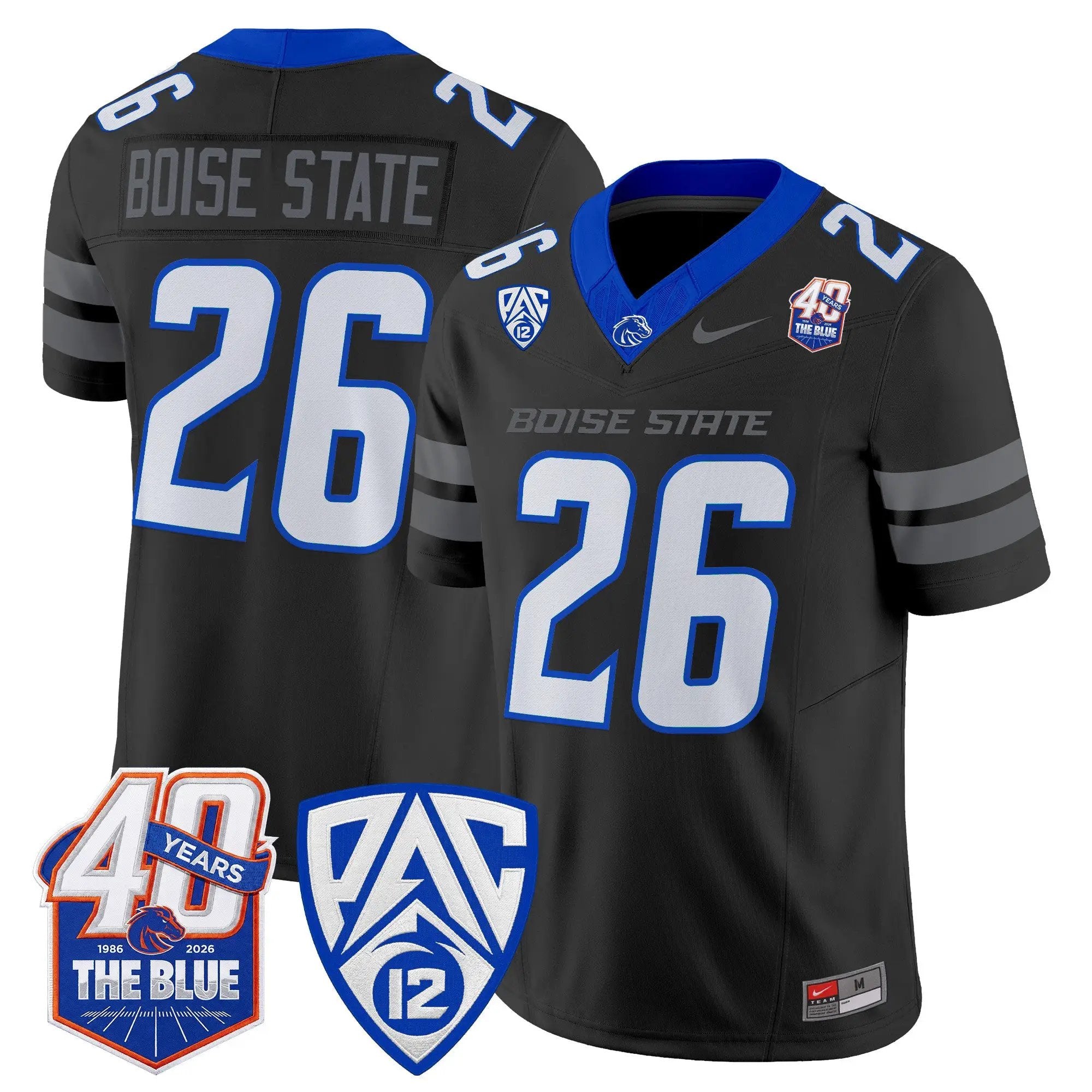 Boise State Broncos 2026 Vapor Limited Jersey - 40th Anniversary Patch - Stitched 37 BSU 2026 Vapor Limited Jersey - 40th Anniversary Patch - Stitched by Digigearus