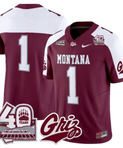 Montana Grizzlies 2026 Vapor Limited Jersey - 40th Anniversary Patch - Stitched by Digigearus