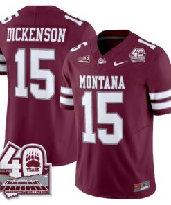 Montana Grizzlies 2026 Vapor Limited Jersey - 40th Anniversary Patch - Stitched by Digigearus