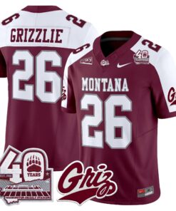 Montana Grizzlies 2026 Vapor Limited Jersey - 40th Anniversary Patch - Stitched by Digigearus