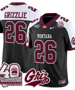 Montana Grizzlies 2026 Vapor Limited Jersey - 40th Anniversary Patch - Stitched by Digigearus