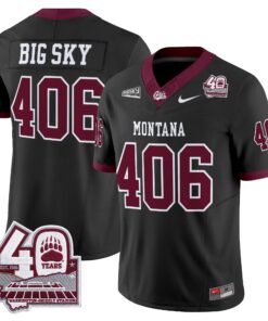 Montana Grizzlies 2026 Vapor Limited Jersey - 40th Anniversary Patch - Stitched by Digigearus